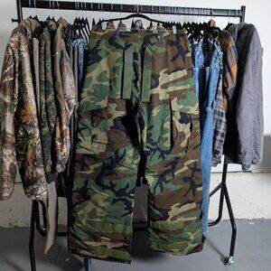 SUPER BAGGY US military cargos with selvedge denim custom belt loops
